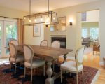 Dining room table expands for additional seating